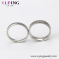 R-71 Xuping Großhandel Schmuck liefert Weißgold Ring Einstellung + Silber Farbe Edelstahl Material Schmuck Joyas al por Bürgermeister